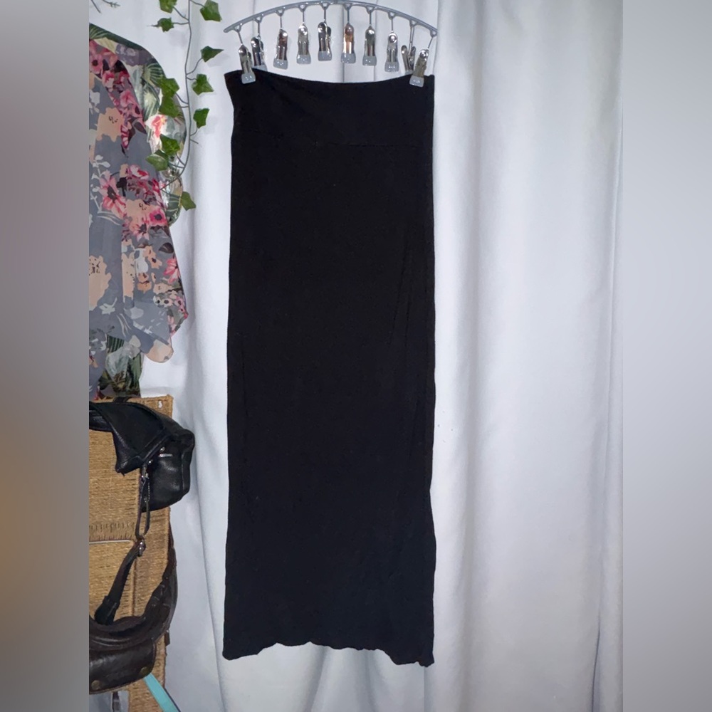 Ardene Black Maxi Skirt - Straight Silhouette